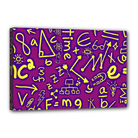 Background Doodles Math Canvas 18  X 12  (stretched) by Bedest