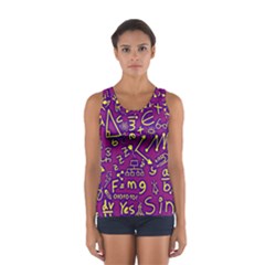 Background Doodles Math Sport Tank Top  by Bedest