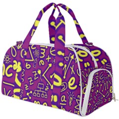 Background Doodles Math Burner Gym Duffel Bag by Bedest