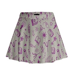 Abstract Design Background Pattern Mini Flare Skirt