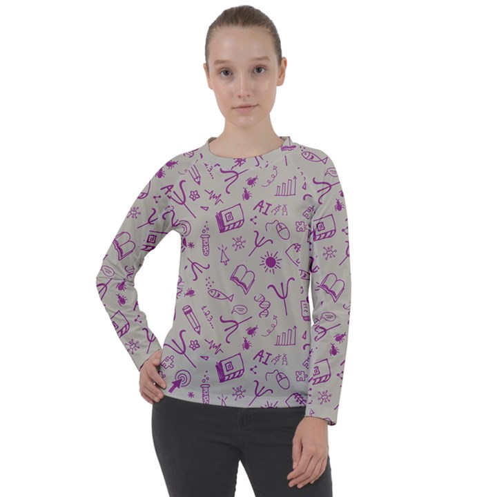 Abstract Design Background Pattern Women s Long Sleeve Raglan T-Shirt