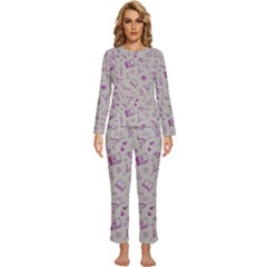 Abstract Design Background Pattern Womens  Long Sleeve Lightweight Pajamas Set by Bedest