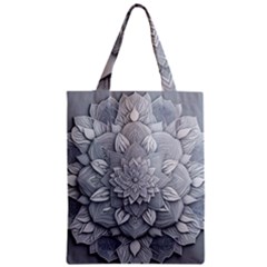 Flower Ornament Graphic Ornate Zipper Classic Tote Bag by Bedest