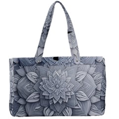 Flower Ornament Graphic Ornate Canvas Work Bag by Bedest