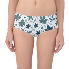 Leaves Nature Bloom Mid-waist Bikini Bottoms by Bedest