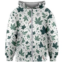 Leaves Nature Bloom Kids  Zipper Hoodie Without Drawstring by Bedest