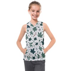 Leaves Nature Bloom Kids  Sleeveless Hoodie by Bedest