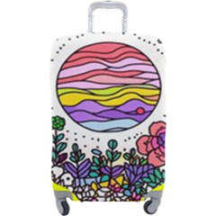 Rainbow Fun Cute Minimal Doodles Luggage Cover (large) by Bedest