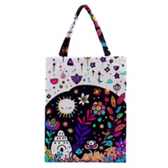 Rainbow Fun Cute Minimal Doodle Classic Tote Bag by Bedest