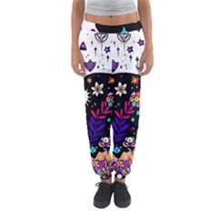 Rainbow Fun Cute Minimal Doodle Women s Jogger Sweatpants by Bedest