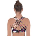 Rainbow Fun Cute Minimal Doodle Cross String Back Sports Bra View2