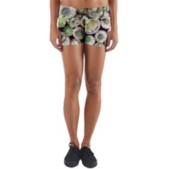 Cactus Nature Plant Desert Yoga Shorts by Bedest