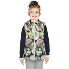 Cactus Nature Plant Desert Kids  Hooded Puffer Vest by Bedest