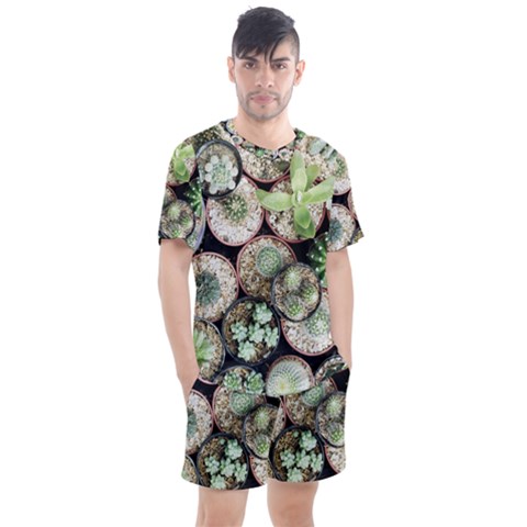 Cactus Nature Plant Desert Men s Mesh T-shirt And Shorts Set by Bedest