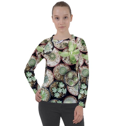 Cactus Nature Plant Desert Women s Long Sleeve Raglan T-shirt by Bedest