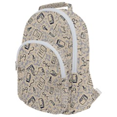 Graphic Decor Backdrop Rounded Multi Pocket Backpack by Bedest