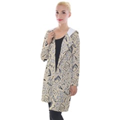 Graphic Decor Backdrop Hooded Pocket Cardigan by Bedest