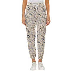 Graphic Decor Backdrop Women s Cropped Drawstring Pants