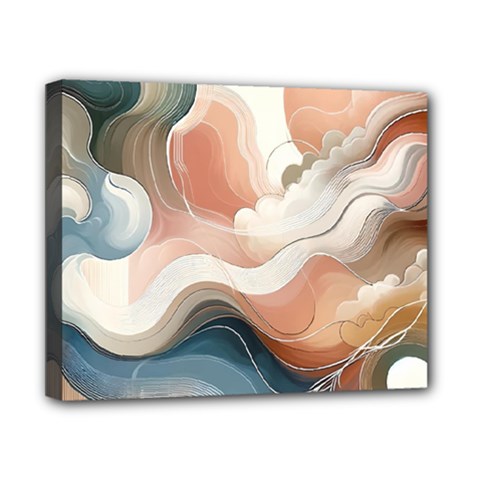 Abstract Pastel Waves Organic Canvas 10  X 8  (stretched) by Grandong