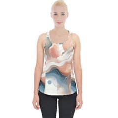 Abstract Pastel Waves Organic Piece Up Tank Top by Grandong