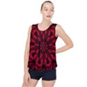 Kaleidoscope Template Red Abstract Bubble Hem Chiffon Tank Top View1