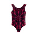 Kaleidoscope Template Red Abstract Kids  Frill Swimsuit View1