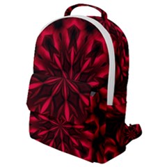 Kaleidoscope Template Red Abstract Flap Pocket Backpack (small) by Grandong