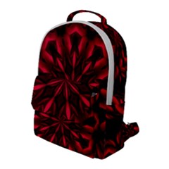 Kaleidoscope Template Red Abstract Flap Pocket Backpack (large) by Grandong