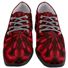 Kaleidoscope Template Red Abstract Women Heeled Oxford Shoes