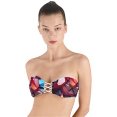 Jewelry Gemstones Twist Bandeau Bikini Top by Grandong