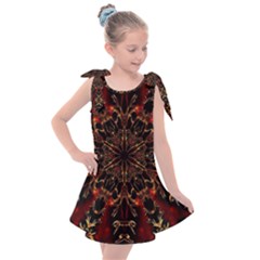 Kaleidoscope Multicoloured Kids  Tie Up Tunic Dress by Grandong