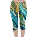 Painting Liquid Water Velvet Capri Leggings  View1