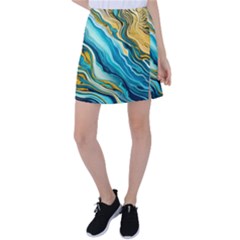 Painting Liquid Water Tennis Skirt by Grandong