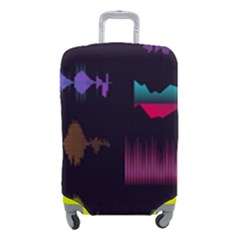 Colorful Sound Wave Set Luggage Cover (small) by Bedest