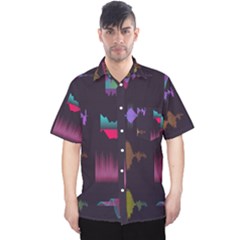 Colorful Sound Wave Set Men s Hawaii Shirt