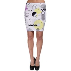 Graphic Design Geometric Background Bodycon Skirt by Bedest