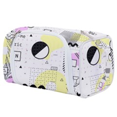 Graphic Design Geometric Background Toiletries Pouch by Bedest