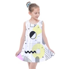 Graphic Design Geometric Background Kids  Summer Dress