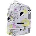 Graphic Design Geometric Background Zip Bottom Backpack View2