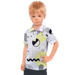 Graphic Design Geometric Background Kids  Polo T-shirt