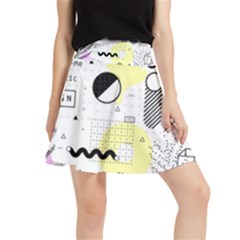 Graphic Design Geometric Background Waistband Skirt by Bedest