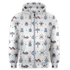 Insects Icons Square Seamless Pattern Men s Zipper Hoodie by Bedest