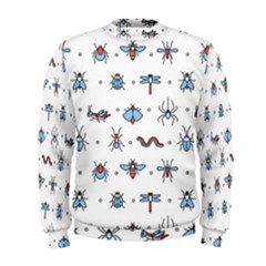 Insects Icons Square Seamless Pattern Men s Sweatshirt by Bedest