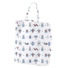 Insects Icons Square Seamless Pattern Giant Grocery Tote by Bedest