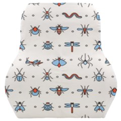 Insects Icons Square Seamless Pattern Car Seat Back Cushion  by Bedest