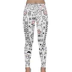 Big Collection With Hand Drawn Objects Valentines Day Lightweight Velour Classic Yoga Leggings by Bedest