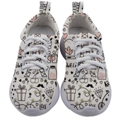 Big Collection With Hand Drawn Objects Valentines Day Kids Athletic Shoes by Bedest