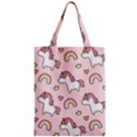 Cute Unicorn Rainbow Seamless Pattern Background Zipper Classic Tote Bag View1