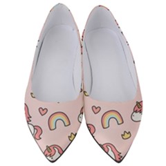 Cute Unicorn Rainbow Seamless Pattern Background Women s Low Heels by Bedest