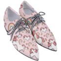 Cute Unicorn Rainbow Seamless Pattern Background Pointed Oxford Shoes View3